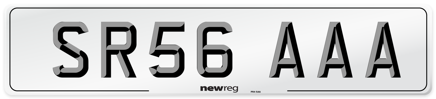 SR56 AAA Number Plate from New Reg